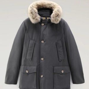 Woolrich Men's Arctic Parka in Ramar Cloth with Detachable Fur Trim